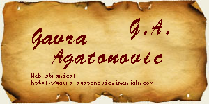 Gavra Agatonović vizit kartica